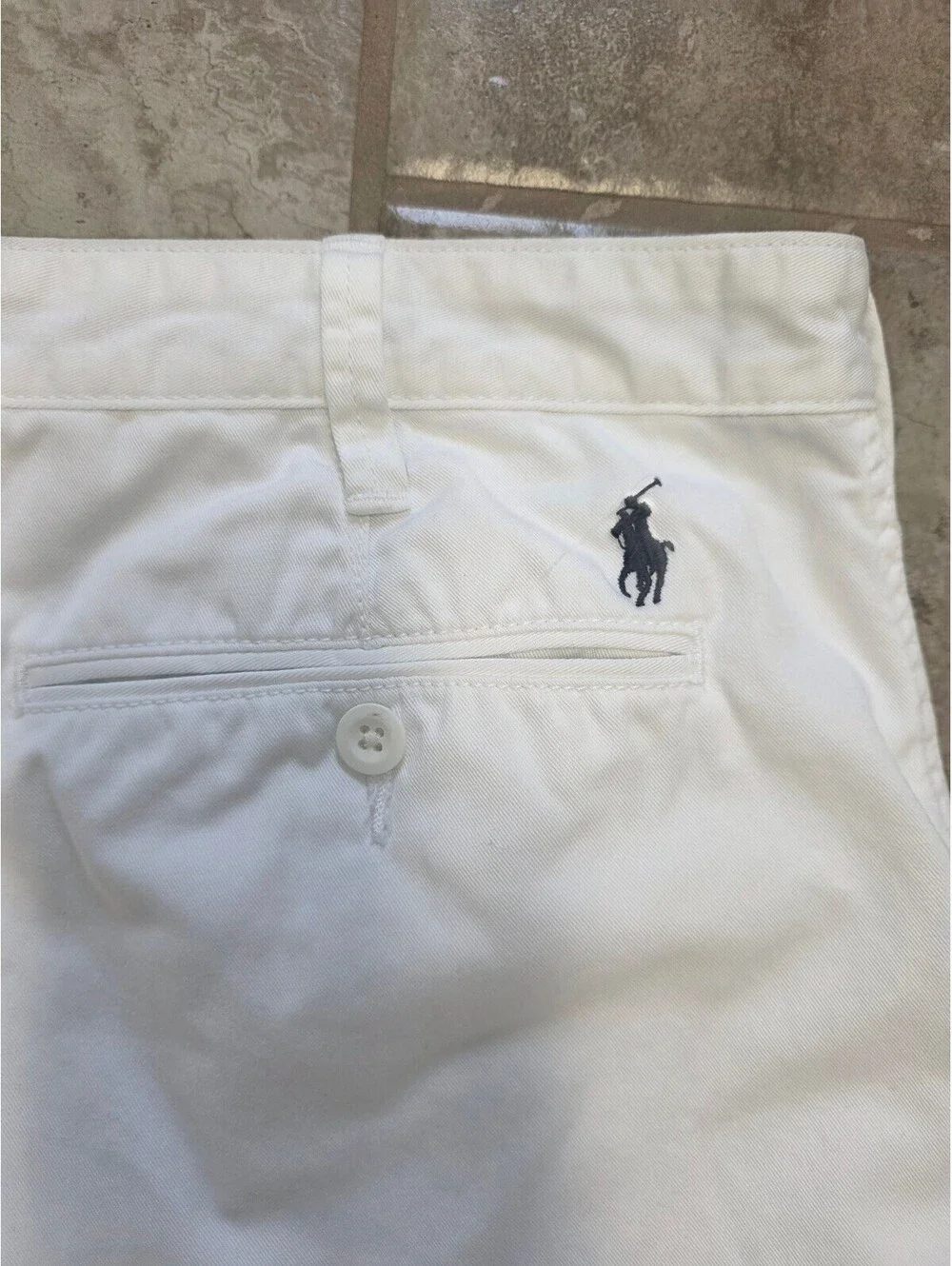 Polo Ralph Lauren Mens Relaxed Fit white Chino Shorts Size 36 golf casual walk